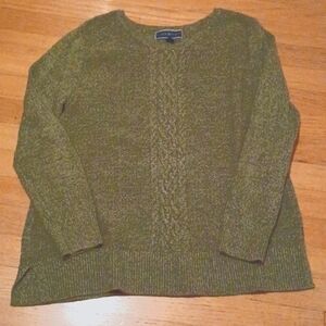 Karen Scott Sweater large marled green color Women
